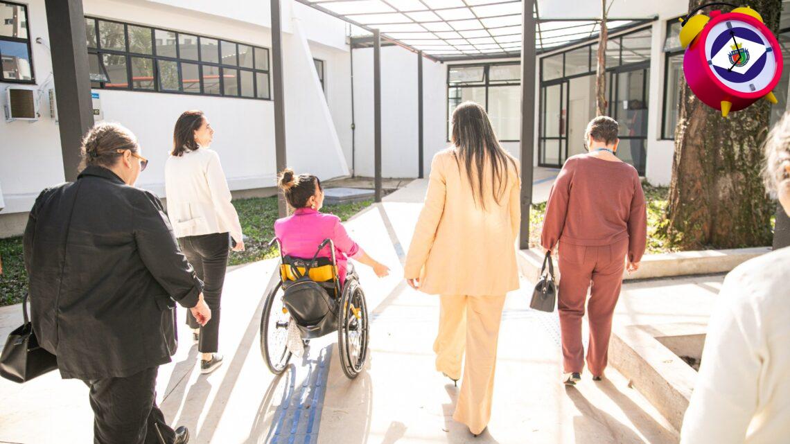 Secretária de Inclusão de Blumenau vem a São Caetano conhecer o futuro Centro de Reabilitação e Neurodesenvolvimento