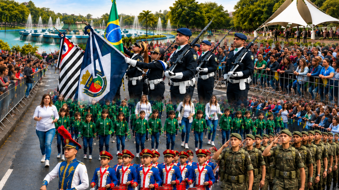 São Caetano realiza Desfile Cívico-Militar de 7 de Setembro na Avenida Presidente Kennedy