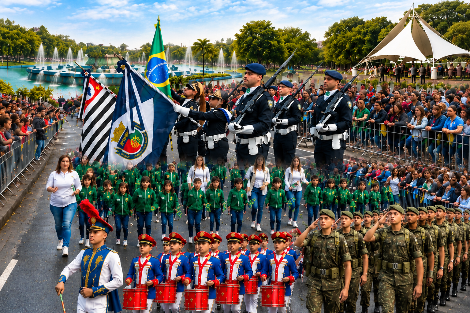Desfile Cívico-Militar do Dia da Independência em São Caetano do Sul
